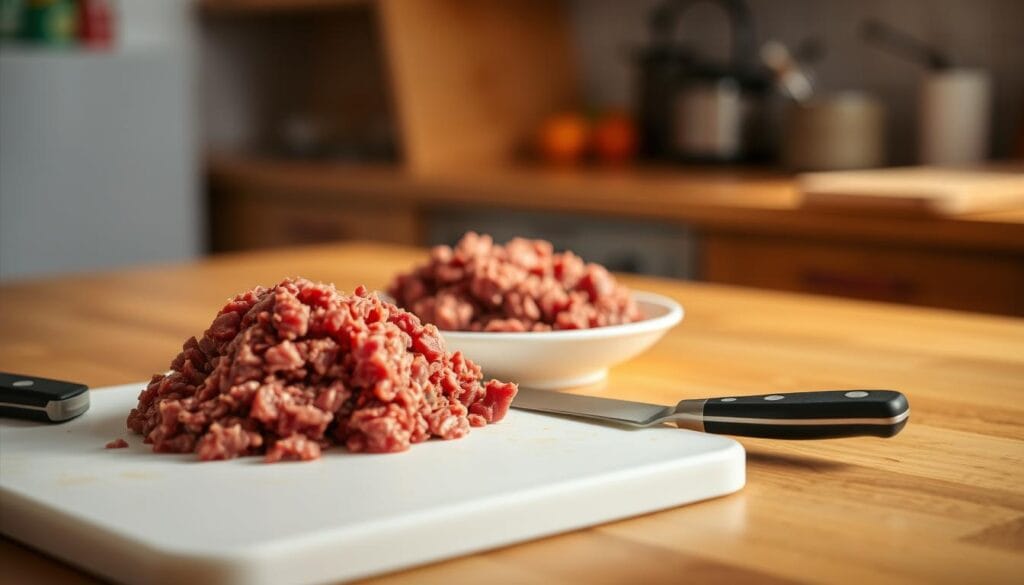 ground deer meat preparation